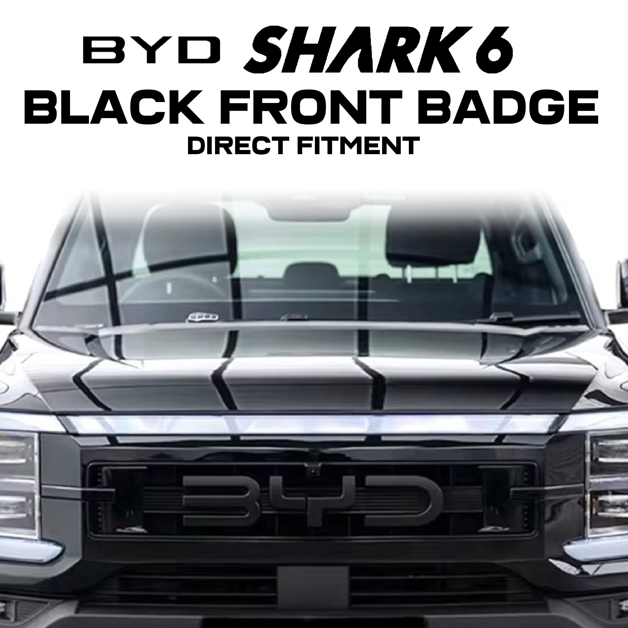 Shark 6 Black Front Badge