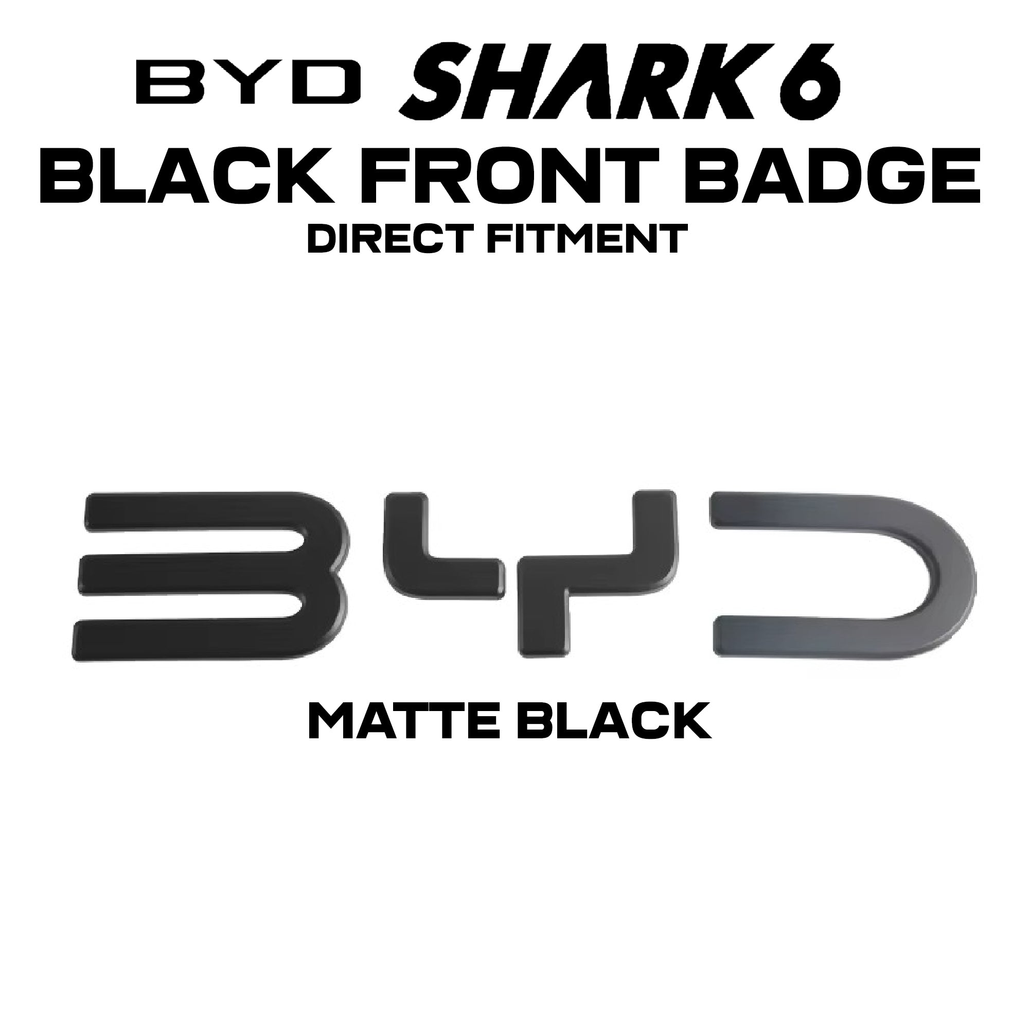 Shark 6 Black Front Badge