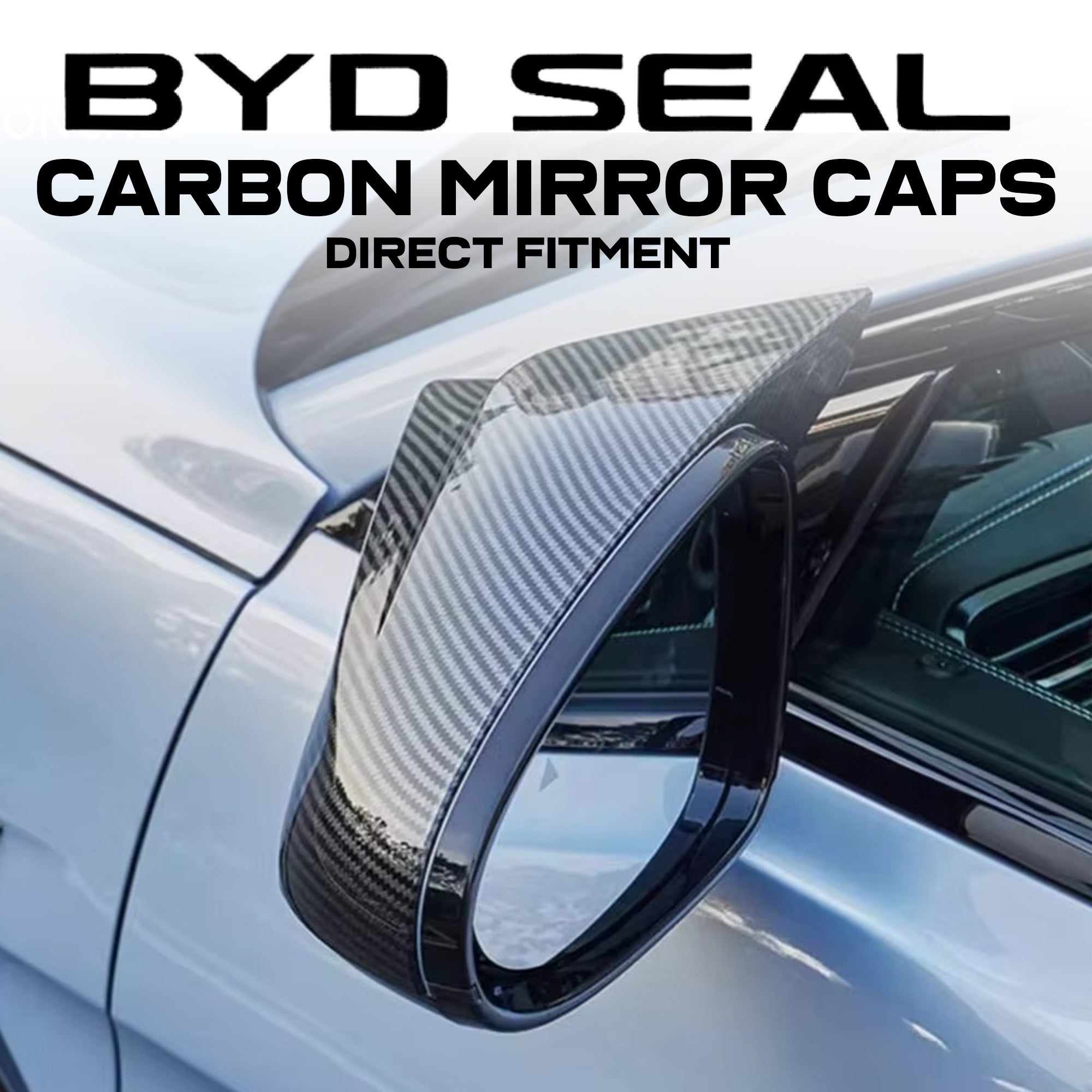 Seal Carbon Mirror Caps